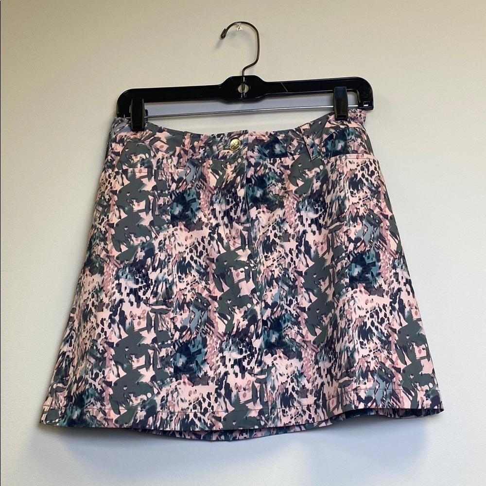 Daily Sports Born in Sweden Women’s Small Stylish Pink and Gray Skirt
